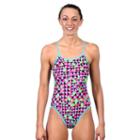 Women's Dolfin Reversible String-back One-piece Swimsuit, Size: 34 Comp, Med Pink