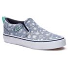 Vans Asher Slip-on Skate Shoes - Girls, Girl's, Size: 13, Med Blue