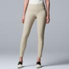 Women's Simply Vera Vera Wang Everyday Luxury Ultra Stretch Skinny Pants, Size: Small, Silver