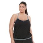 Plus Size Nike Filtered Sport 2-in-1 Tankini Top, Women's, Size: 2xl, Black