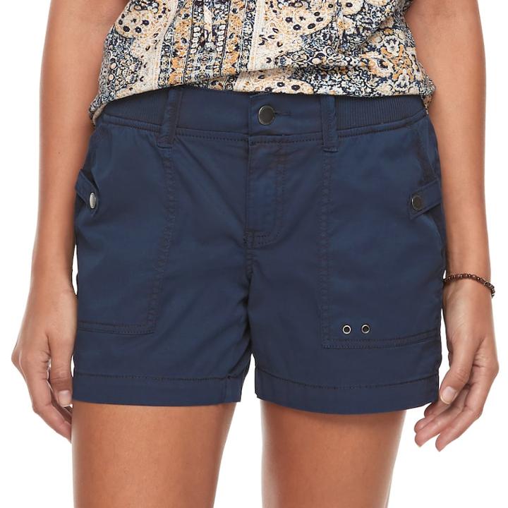 Women's Sonoma Goods For Life&trade; Utility Shorts, Size: 10, Dark Blue