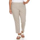 Plus Size Dana Buchman Comfort Back Dress Pants, Women's, Size: 20 W, Dark Brown