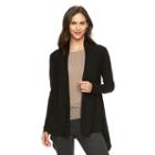 Women's Apt. 9&reg; Open-front Cardigan, Size: Medium, Black