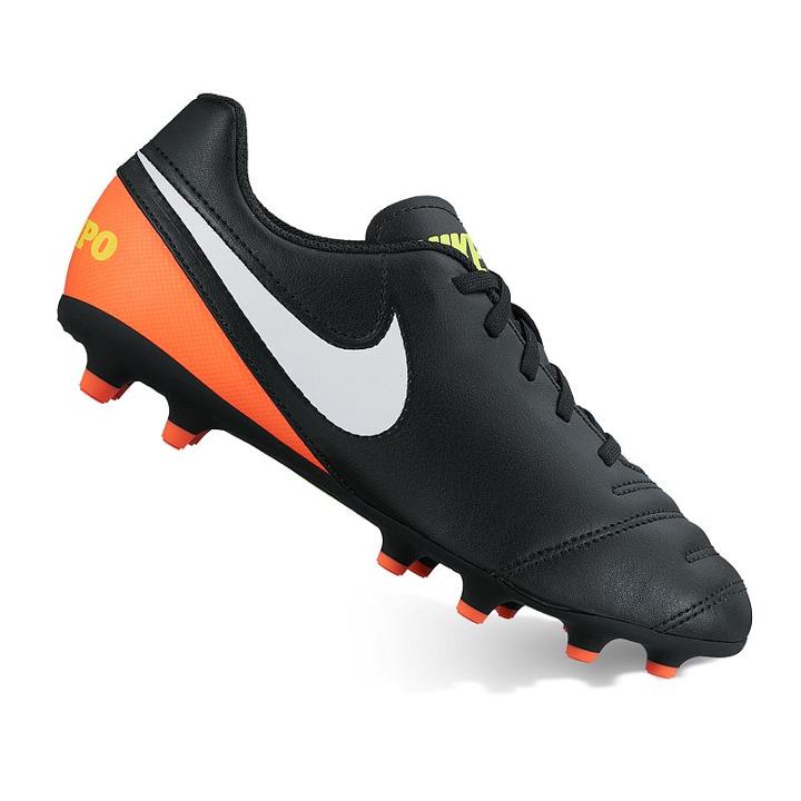 Nike Jr. Tiempo Rio Iii Firm-ground Boys' Soccer Cleats, Kids Unisex, Size: 4, Grey (charcoal)