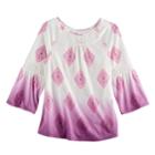Girls 7-16 Mudd&reg; Lace Inset Pattern Peasant Top, Size: 12, White
