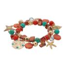 Sea Life Charm Beaded Stretch Bracelet, Women's, Ovrfl Oth
