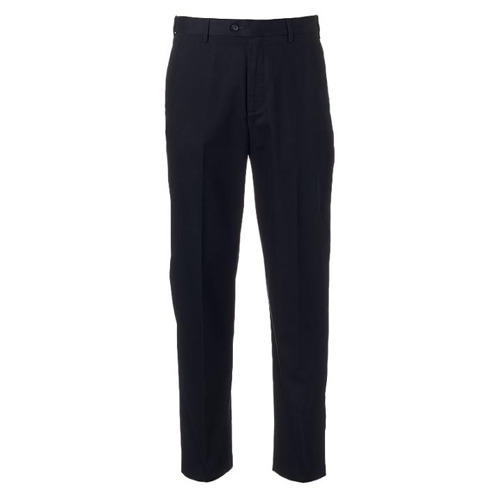 Big & Tall Croft & Barrow&reg; Classic-fit Flat-front No-iron Stretch Pants, Men's, Size: 52x30, Black