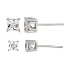 Diamonluxe Sterling Silver 2.17-ct. T.w. Simulated Diamond Stud Earring Set, Women's, White