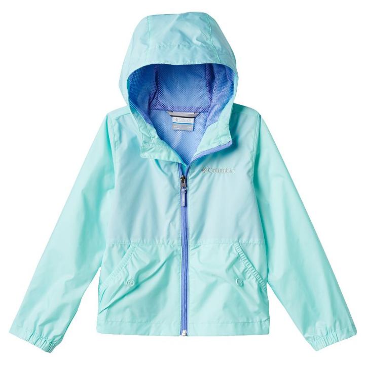 Girls 4-18 Columbia Lightweight Solid Rain Jacket, Girl's, Size: Xl (18), Green Oth