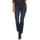 Petite Apt. 9&reg; Tummy Control Midrise Bootcut Jeans, Women's, Size: 14p-short, Dark Blue