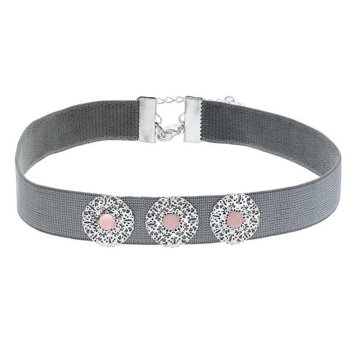 Lc Lauren Conrad Filigree Disc Stretch Choker Necklace, Women's, Blue