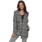 Juniors' J-2 Plaid Wool Trench Coat, Teens, Size: Medium, Oxford