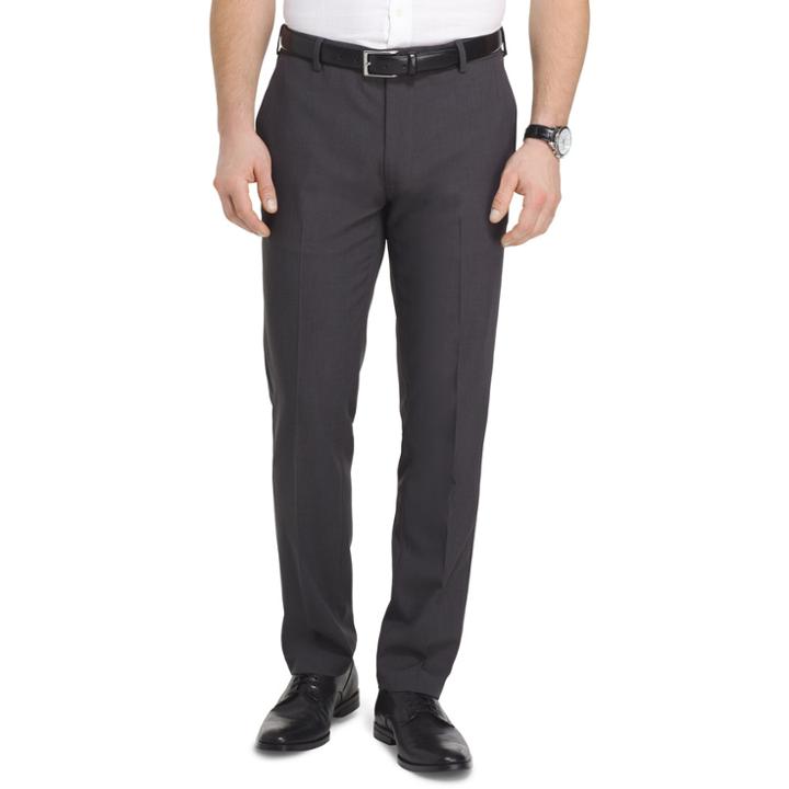 Men's Van Heusen Slim-fit Traveler Pants, Size: 38x29, Dark Grey