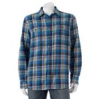 Men's Sonoma Goods For Life&trade; Modern-fit Flannel Shirt, Size: Small, Blue (navy)