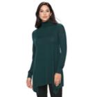 Women's Apt. 9&reg; Turtleneck Tunic Sweater, Size: Small, Green