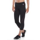Women's Fila Sport&reg; Mesh Panel Capri Leggings, Size: Small, Med Grey