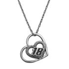 Insignia Collection Nascar Kyle Busch 18 Stainless Steel Heart Pendant Necklace, Women's, Size: 18, Grey
