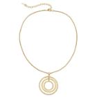 Napier Orbital Circle Pendant Necklace, Women's, Gold