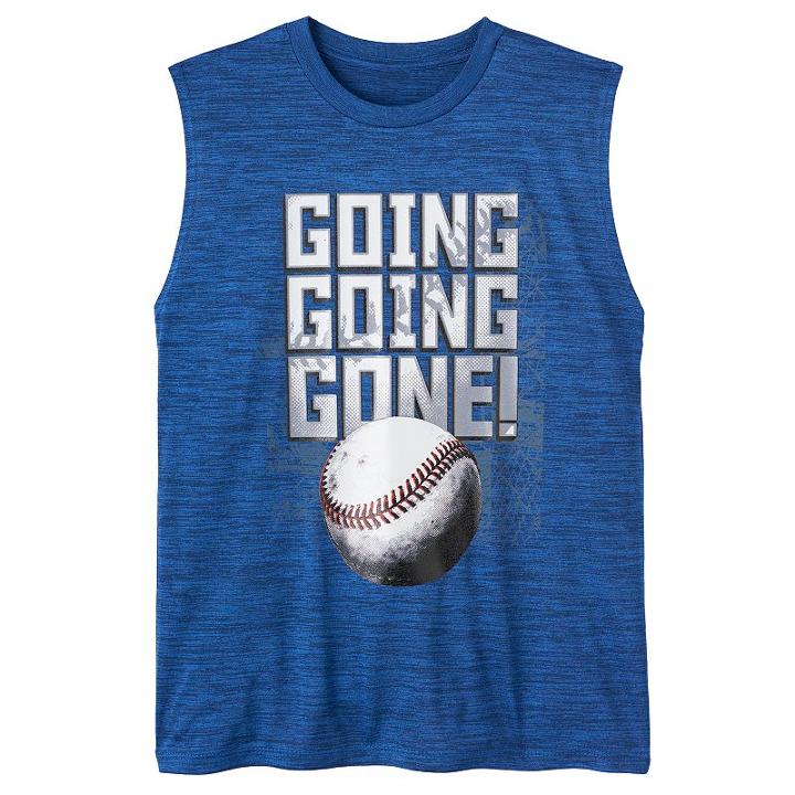 Boys 8-20 Tek Gear&reg; Going Going Gone Baseball Muscle Tee, Boy's, Size: Medium, Blue