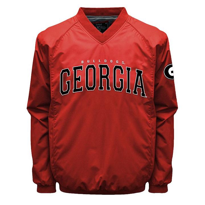 Men's Franchise Club Georgia Bulldogs Coach Windshell Jacket, Size: 4xl, Red