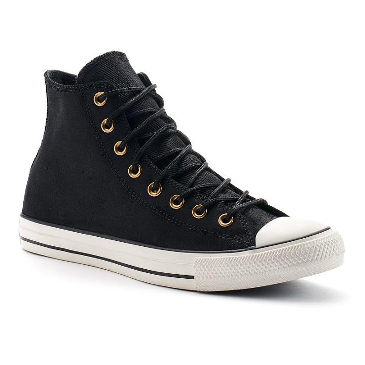 Men's Converse Chuck Taylor All Star Leather & Corduroy High-top Sneakers, Size: 8, Black