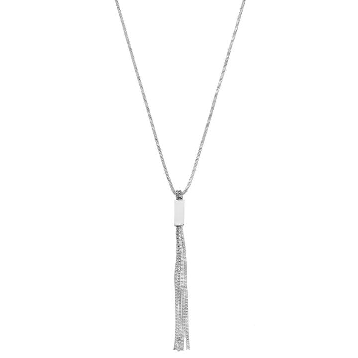 Apt. 9&reg; Mesh Tassel Necklace, Women's, Silver