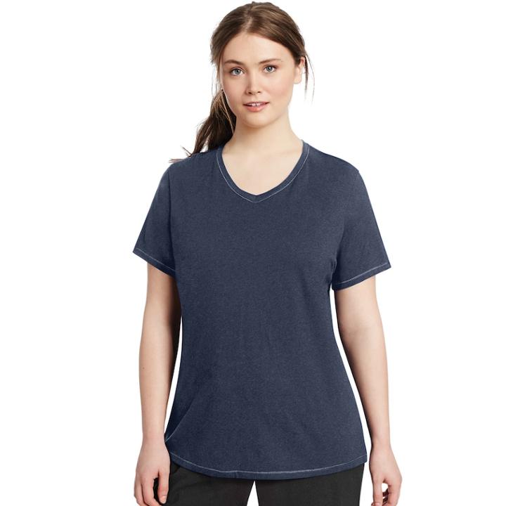 Plus Size Champion V-neck Tee, Women's, Size: 1xl, Dark Blue