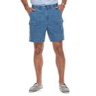 Men's Croft & Barrow&reg; Classic-fit Side Elastic Cargo Shorts, Size: 36, Blue Other