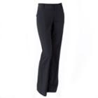 Sonoma Goods For Life&trade; Striped Bootcut Pants - Women's, Size: 10 Short, Black