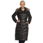 Women's Halitech Long Faux-fur Puffer Jacket, Size: Medium, Black