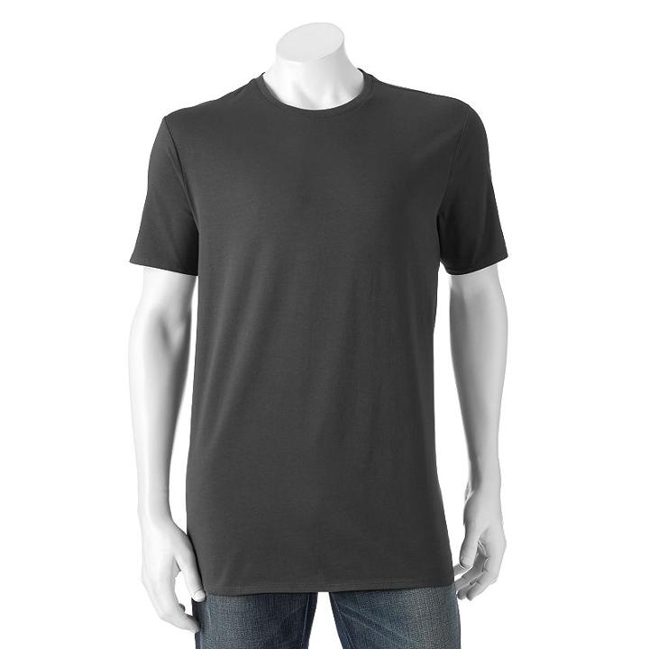 Big Tall Apt. 9 Core Solid Crewneck Tee Men s Size 2xb Grey