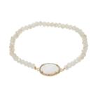 Lc Lauren Conrad Nickel Free Mother Of Pearl Stretch Bracelet, Women's, White Oth
