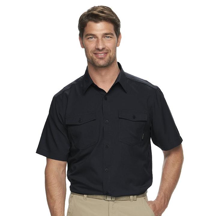 Men's Columbia Omni-wick Pacific Breeze Button-down Shirt, Size: Xl, Grey (charcoal)