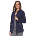 Women's Dana Buchman Notch Collar Blazer, Size: Xl, Blue