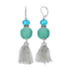 Napier Bead & Tassel Drop Earrings, Women's, Blue