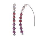Simply Vera Vera Wang Purple Ombre Beaded Nickel Free Threader Earrings, Women's, Red Other