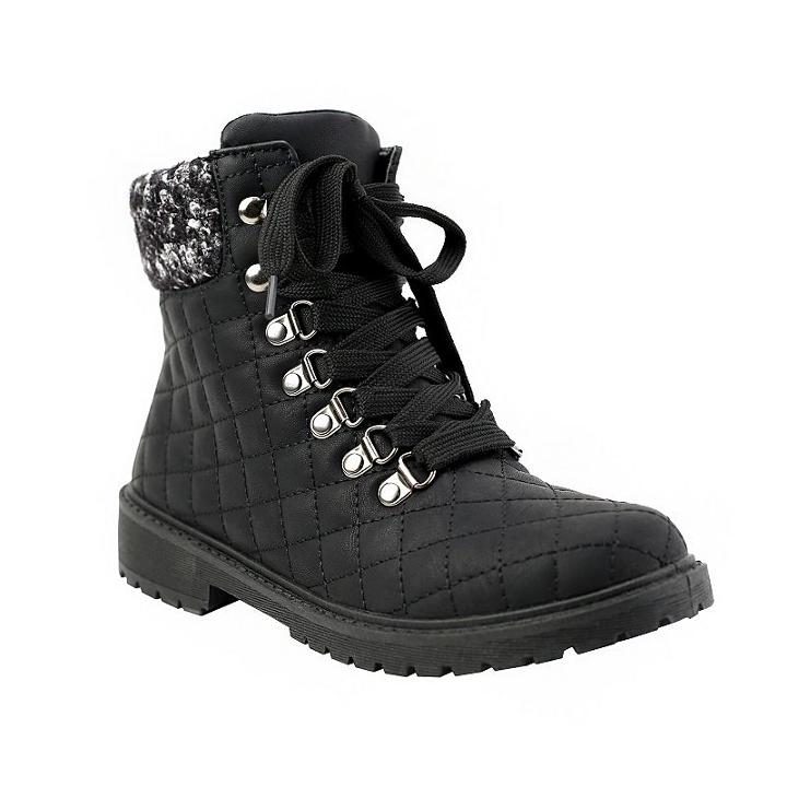 Olivia Miller Sutphin Women's Quilted Boots, Girl's, Size: 9, Black