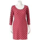 Juniors' Plus Size Mudd&reg; Scoopneck Bodycon Dress, Girl's, Size: 2xl, Red