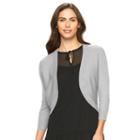 Women's Apt. 9&reg; Solid Ribbed Shrug, Size: Large, Med Grey