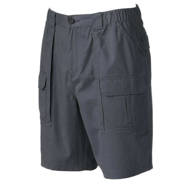Men's Croft & Barrow&reg; Side Elastic Cargo Shorts, Size: 42, Dark Grey