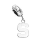 Dayna U Michigan State Spartans Sterling Silver Logo Charm, Women's, Grey
