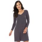 Women's Apt. 9&reg; Lace Up Swing Dress, Size: Large, Dark Grey