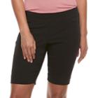 Petite Apt. 9&reg; Elastic Waist Bermuda Shorts, Women's, Size: 14 Petite, Black