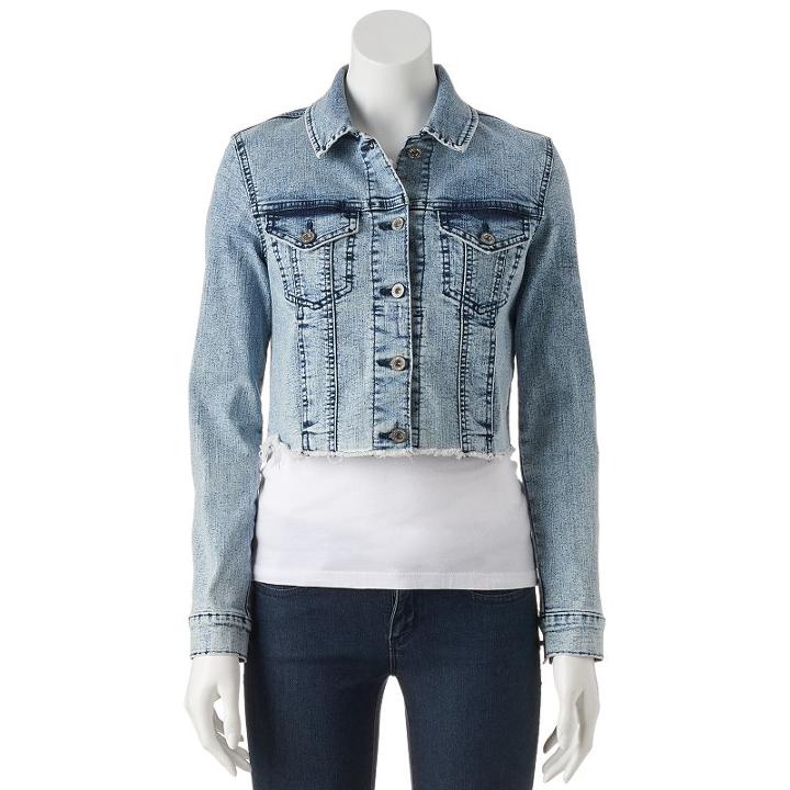 Juniors' Denizen From Levi's Trucker Denim Jacket, Girl's, Size: Small, Blue