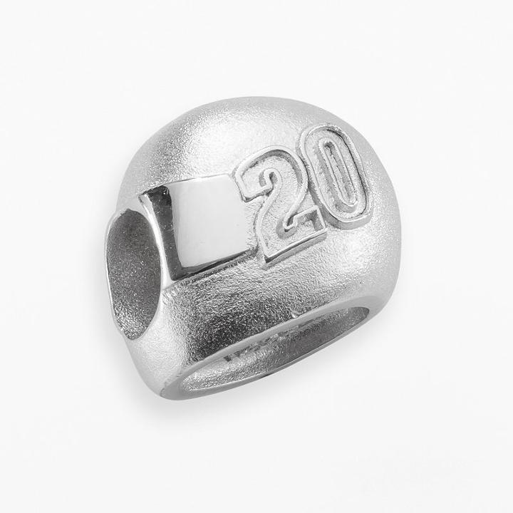 Insignia Collection Nascar Matt Kenseth Sterling Silver 20 Helmet Bead, Women's, Grey