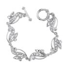 1928 Crystal Vine Toggle Bracelet, Women's, Size: 7.25, Grey
