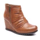 Kisses By 2 Lips Too Too Neve Women's Wedge Ankle Booties, Girl's, Size: 9.5, Brown