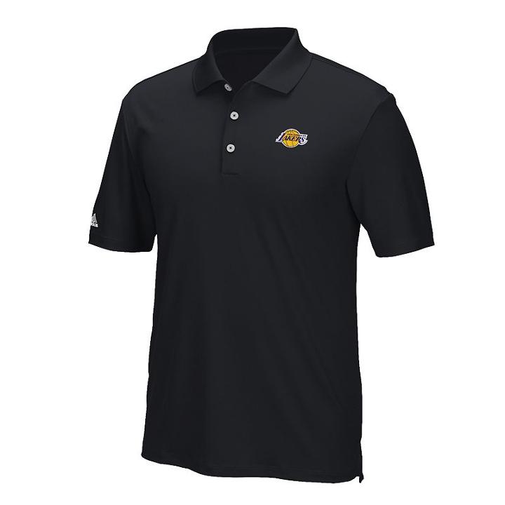 Men's Adidas Los Angeles Lakers Climacool Golf Polo, Size: Medium, Black