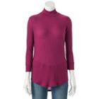 Women's Sonoma Goods For Life&trade; Essential Mockneck Tee, Size: Medium, Dark Red