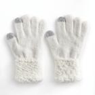 Women's Sonoma Goods For Life&trade; Micro Chenille Confetti Cuff Tech Gloves, Natural